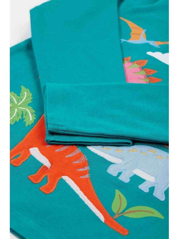 frugi - Bio Kinder Langarmshirt "FRUGI-Adventure" mit Dinosaurier-Applikation