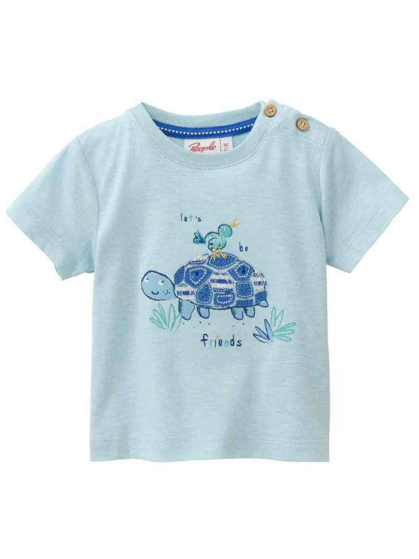 People Wear Organic - Bio Baby T-Shirt mit Schildkröten-Druck