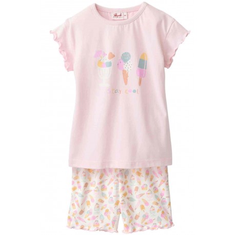 People Wear Organic - Bio Kinder Schlafanzug kurz mit Eis-Druck