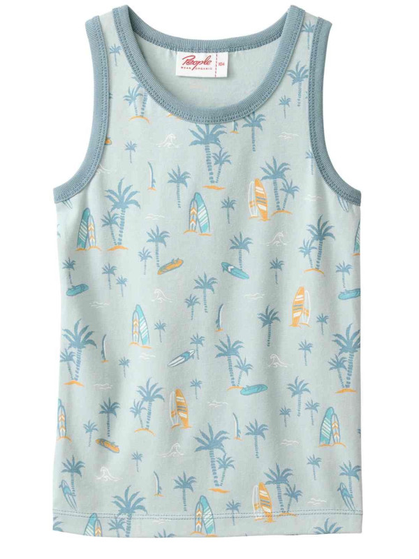 People Wear Organic - Bio Kinder Unterhemd mit Surfer-Allover