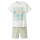People Wear Organic - Bio Kinder Schlafanzug kurz mit Surfer-Druck und Streifen