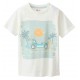 People Wear Organic - Bio Kinder Schlafanzug kurz mit Surfer-Druck und Streifen