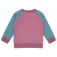 loud + proud - Bio Kinder Sweatshirt zweifarbig mit Sonnenstickerei, grape/topaz