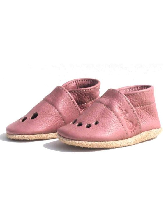 Wilde 10  - Bio Baby Lederschuhe "My first summer", altrose