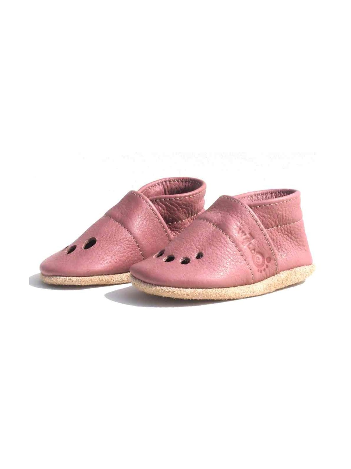 Wilde 10  - Bio Baby Lederschuhe "My first summer", altrose