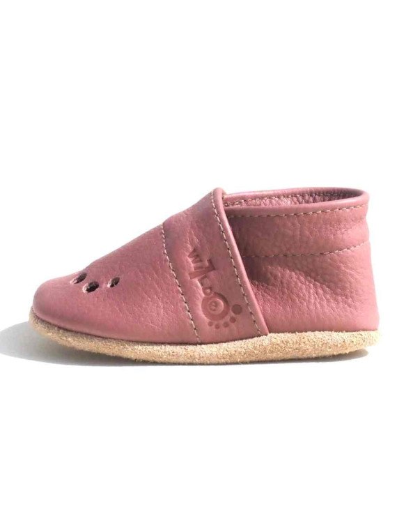 Wilde 10  - Bio Baby Lederschuhe "My first summer", altrose
