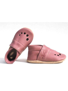 Wilde 10  - Bio Baby Lederschuhe "My first summer", altrose