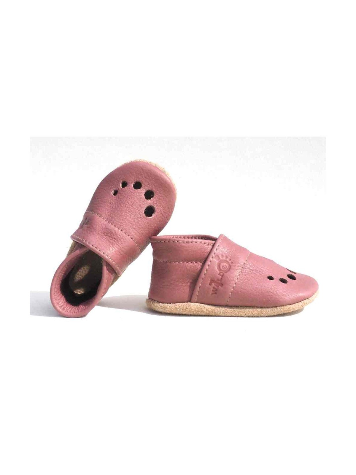 Wilde 10  - Bio Baby Lederschuhe "My first summer", altrose
