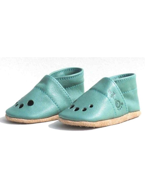 Wilde 10  - Bio Baby Lederschuhe "My first summer", distel