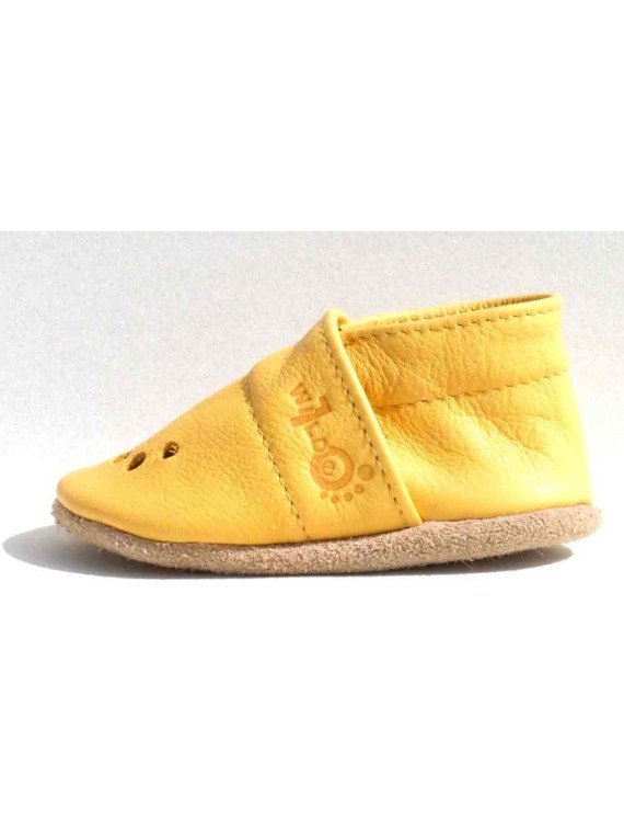 Wilde 10  - Bio Baby Lederschuhe "My first summer", honey