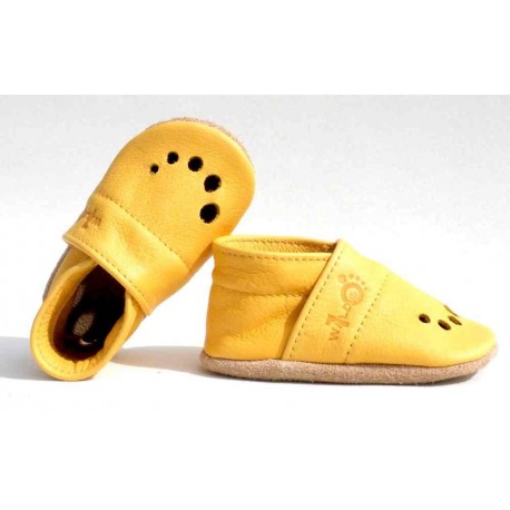Wilde 10 - Bio Baby Lederschuhe "My first summer", honey