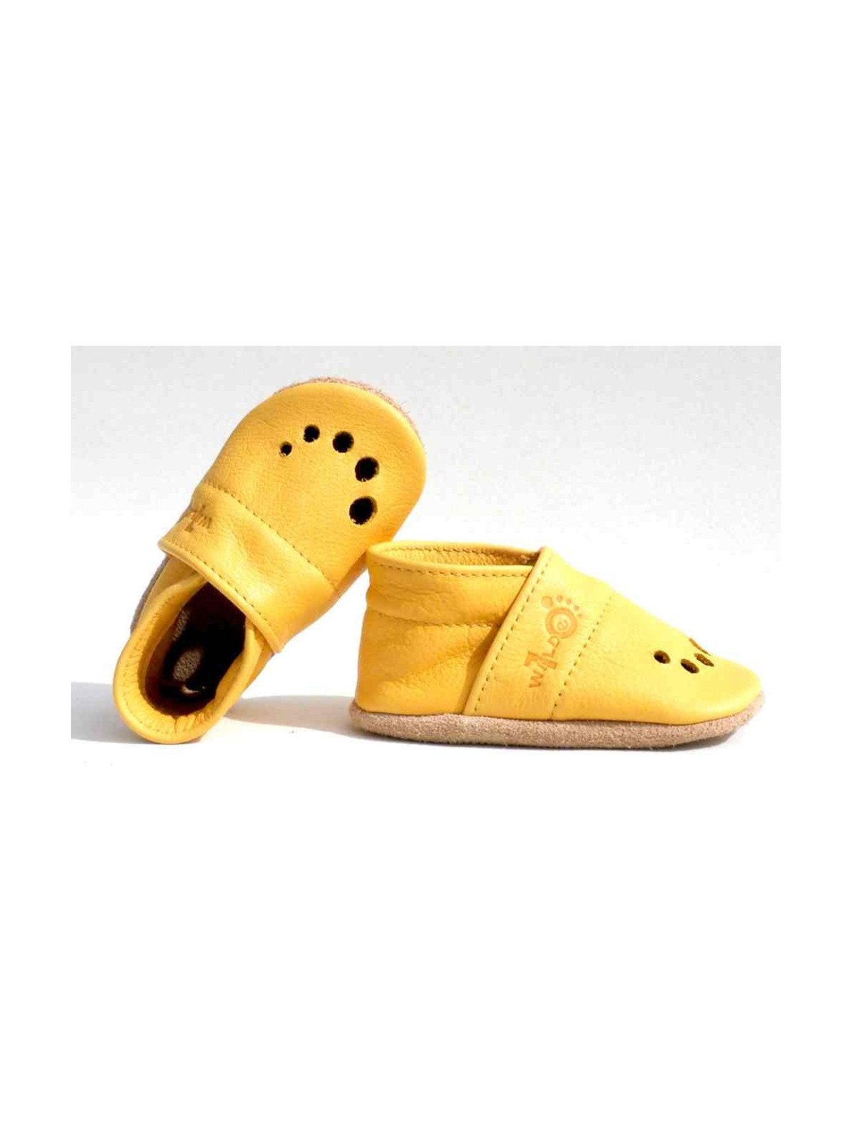 Wilde 10  - Bio Baby Lederschuhe "My first summer", honey