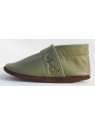 Wilde 10  - Bio Baby Lederschuhe "Brownie mit Branding", olive