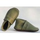 Wilde 10 - Bio Baby Lederschuhe "Brownie mit Branding", olive