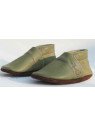 Wilde 10  - Bio Baby Lederschuhe "Brownie mit Branding", olive