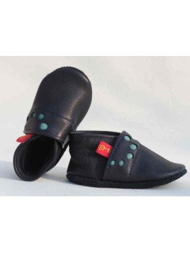 Wilde 10  - Bio Baby Lederschuhe "Navy"