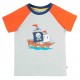 frugi - Bio Kinder T-Shirt "Frugi-Renny" mit Piratenschiff-Applikation
