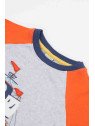 frugi - Bio Kinder T-Shirt "Frugi-Renny" mit Piratenschiff-Applikation