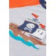 frugi - Bio Kinder T-Shirt "Frugi-Renny" mit Piratenschiff-Applikation