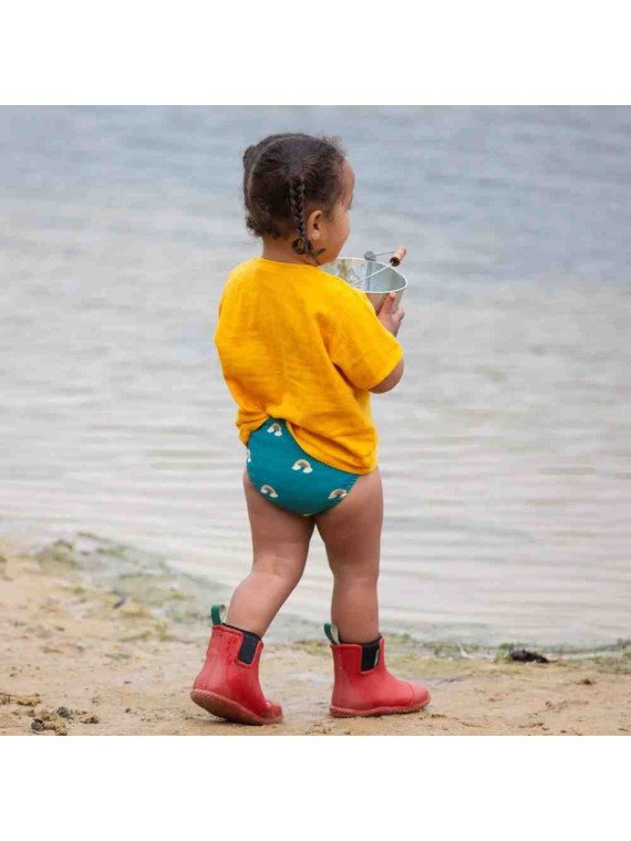 Little Green Radicals - Baby Schwimmwindel mit Regenbogen-Allover, UPF 50+