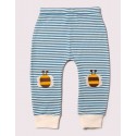 Little Green Radicals - Bio Kinder Jersey Hose mit Streifen und Bienen-Patches