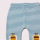 Little Green Radicals - Bio Baby Jersey Hose mit Streifen und Bienen-Patches