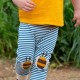 Little Green Radicals - Bio Baby Jersey Hose mit Streifen und Bienen-Patches
