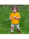 Little Green Radicals - Bio Kinder Jersey Hose mit Streifen und Erdbeer-Patches