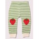 Little Green Radicals - Bio Kinder Jersey Hose mit Streifen und Erdbeer-Patches