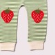 Little Green Radicals - Bio Kinder Jersey Hose mit Streifen und Erdbeer-Patches