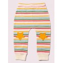 Little Green Radicals - Bio Kinder Jersey Hose mit Streifen und Sternen-Patches