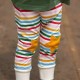Little Green Radicals - Bio Kinder Jersey Hose mit Streifen und Sternen-Patches