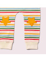 Little Green Radicals - Bio Kinder Jersey Hose mit Streifen und Sternen-Patches