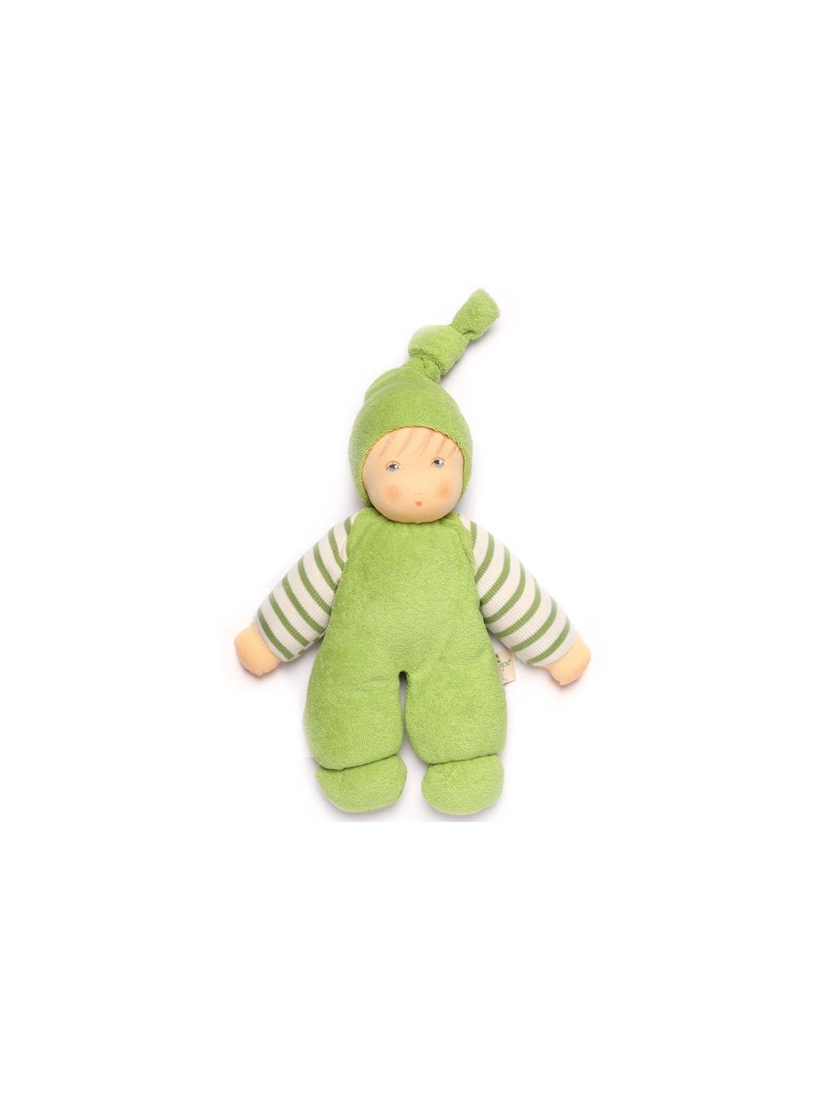 Nanchen Natur - Bio Baby Schmusepuppe "Wuschel" 26cm, grün