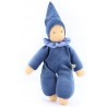 Nanchen Natur - Bio Baby Schmusepuppe "Nani" 30cm, blau