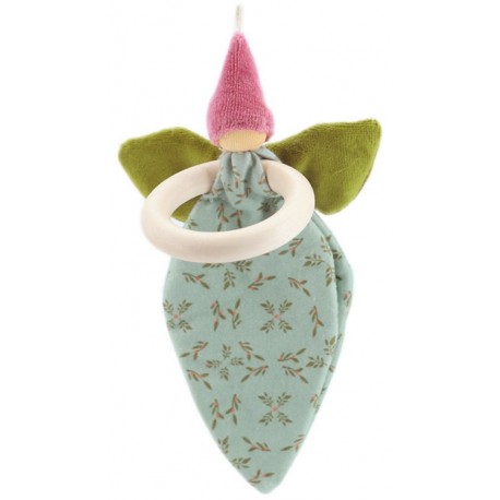 Nanchen Natur - Bio Baby Greifling Blütentanz mit Ahornring 16cm, rosa