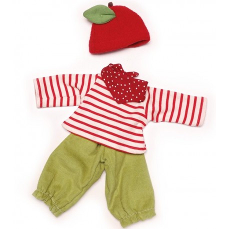 Nanchen Natur - Bio Puppenkleidung "Bekleidungsset Äpfelchen", 38cm
