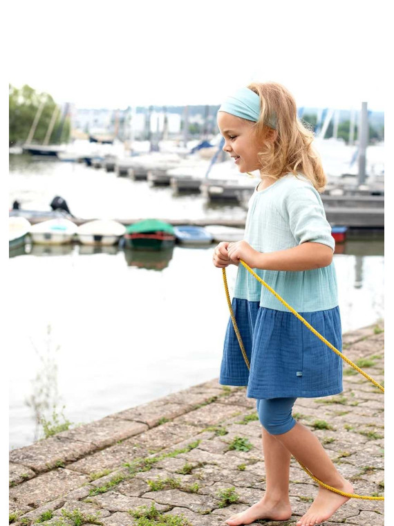 Enfant Terrible - Bio Kinder Leggings kurz, jeansblau