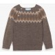 serendipity organics - Bio Kinder Raglan Strickpullover, Alpakawolle, earth