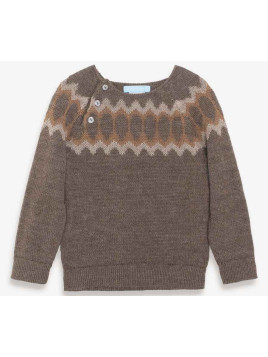 serendipity organics - Bio Kinder Raglan Strickpullover, Alpakawolle, earth
