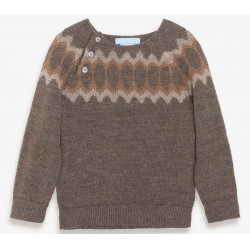 serendipity organics - Bio Kinder Raglan Strickpullover, Alpakawolle, earth