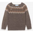 serendipity organics - Bio Kinder Raglan Strickpullover, Alpakawolle, earth
