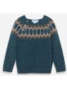 serendipity organics - Bio Kinder Raglan Strickpullover, Alpakawolle, dark Reef