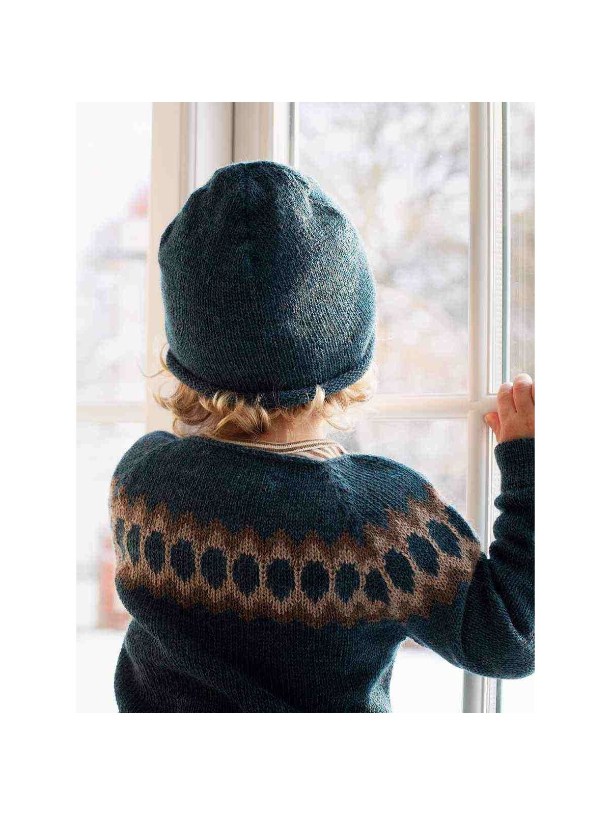 serendipity organics - Bio Kinder Raglan Strickpullover, Alpakawolle, dark Reef