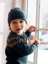 serendipity organics - Bio Kinder Raglan Strickpullover, Alpakawolle, dark Reef
