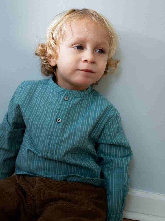 serendipity organics - Bio Kinder Hemd mit Streifen, blau