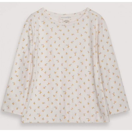 serendipity organics - Bio Kinder Langarmshirt mit Korallenblüten-Allover