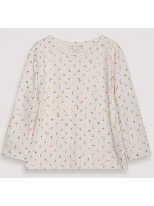 serendipity organics - Bio Kinder Langarmshirt mit Korallenblüten-Allover