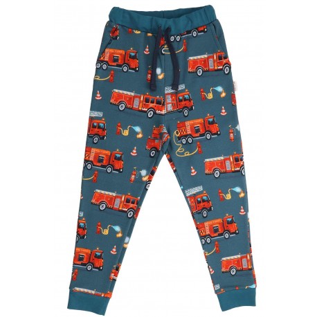 Walkiddy - Bio Kinder Sweathose mit Feuerwehr-Allover