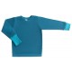 Leela Cotton - Bio Kinder Sweatshirt mit Waffelstruktur , donaublau
